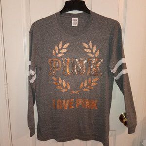 Victoria's Secret PINK Long Sleeve Sequins Top
